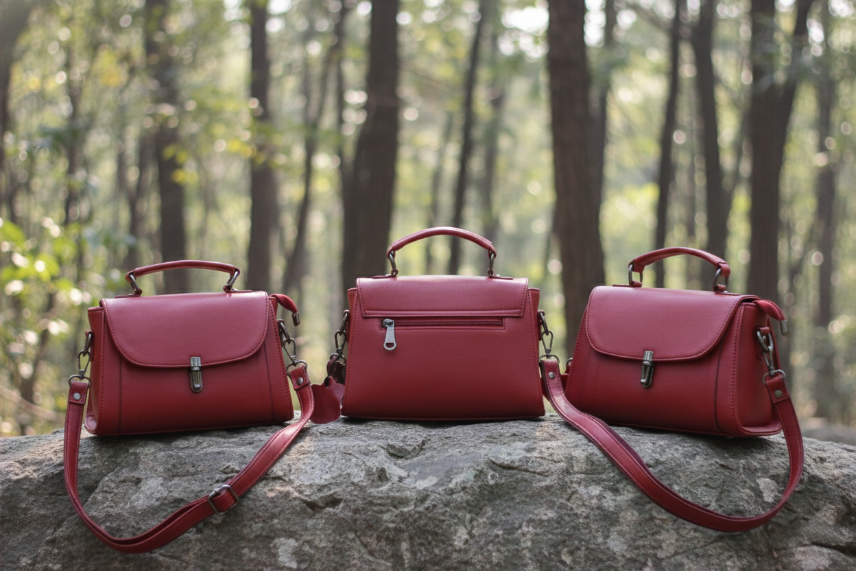 Classic Women’s Red Leather Crossbody Bag