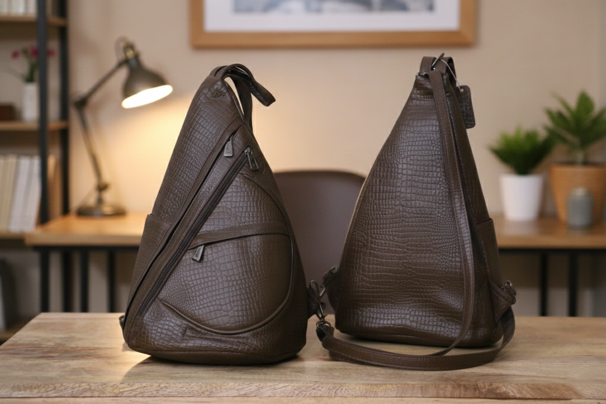 Vintage Leather Messenger Bag